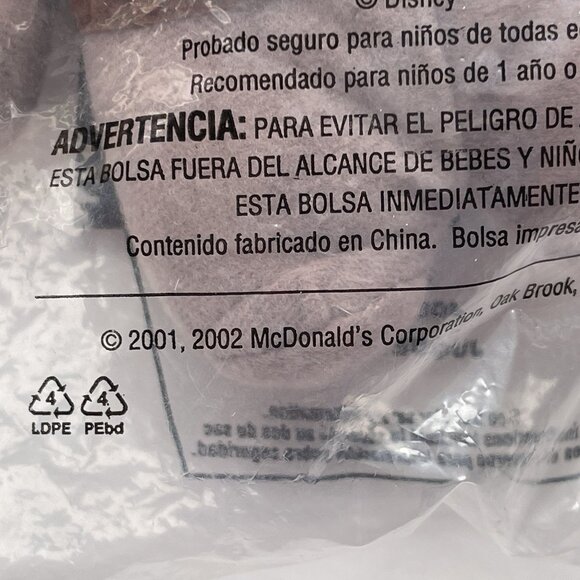 Big Al Country Bears Happy Meal Toy 2002 McDonalds New Plush #2 Disney Vintage - Picture 7 of 12